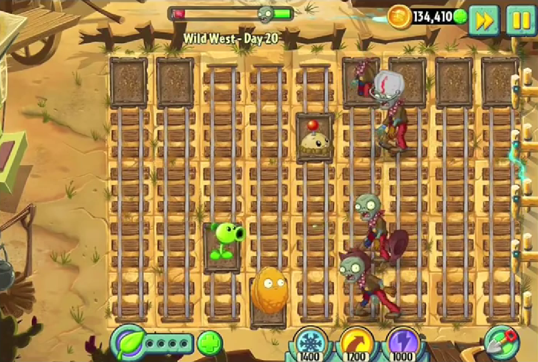 plants vs zombies 2 wild west day 18