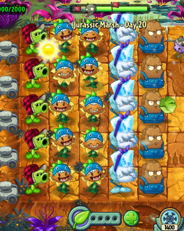 Jurassic Marsh Day 20 Plants Vs Zombies Wiki Fandom