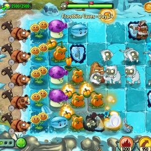 Frostbite Caves Day 24 Plants Vs Zombies Wiki Fandom