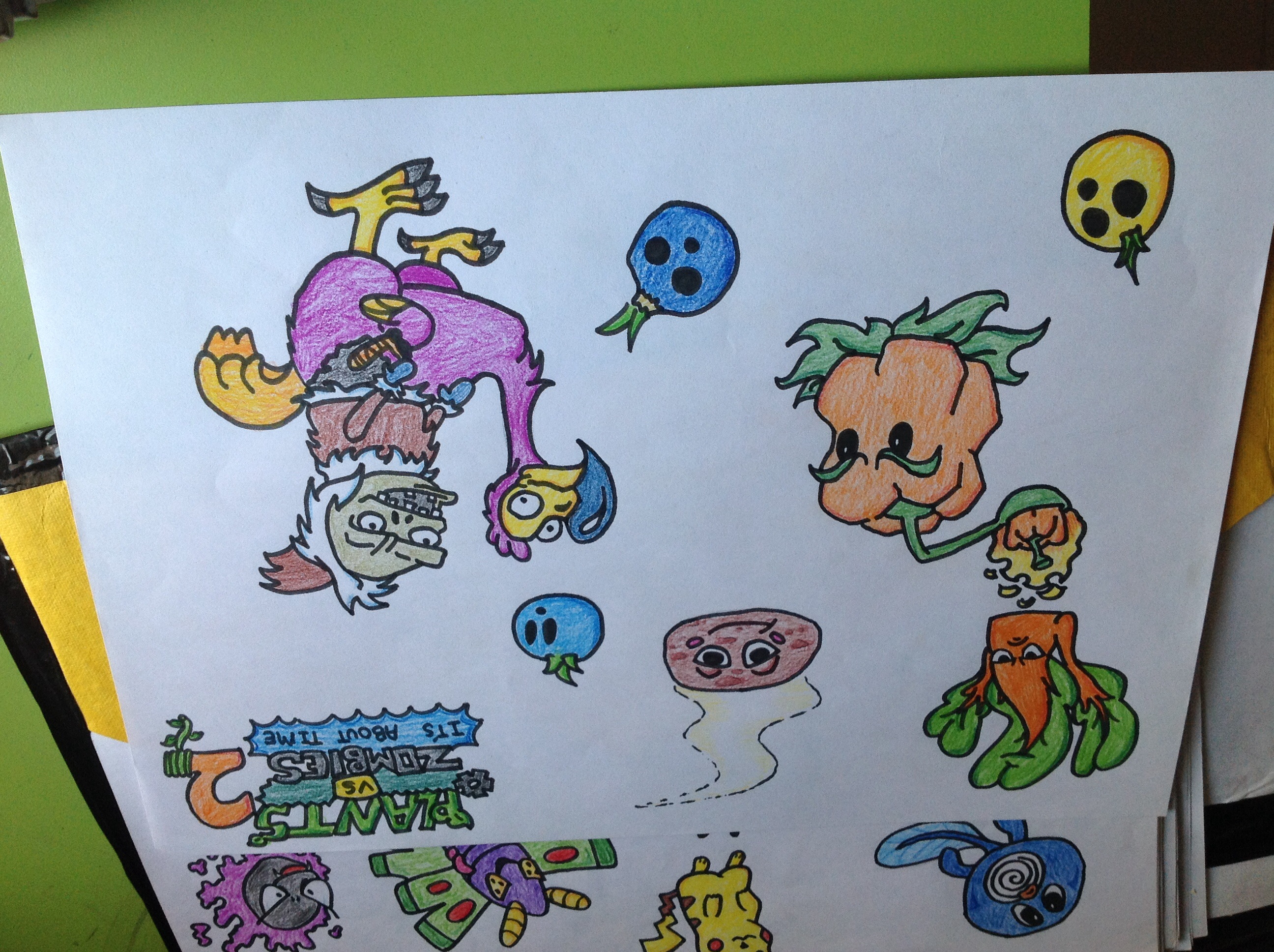 plants vs zombies drawing easy