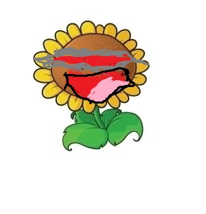 Negative sun flower