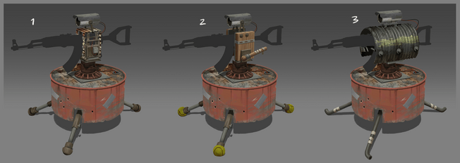 Gun turret variations