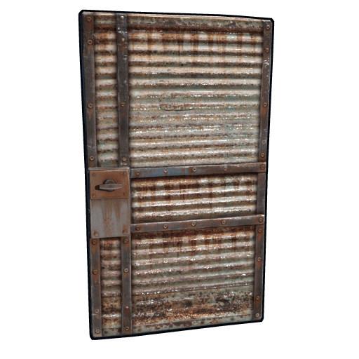 Minimalist Garage Door Decay Rust with Simple Decor