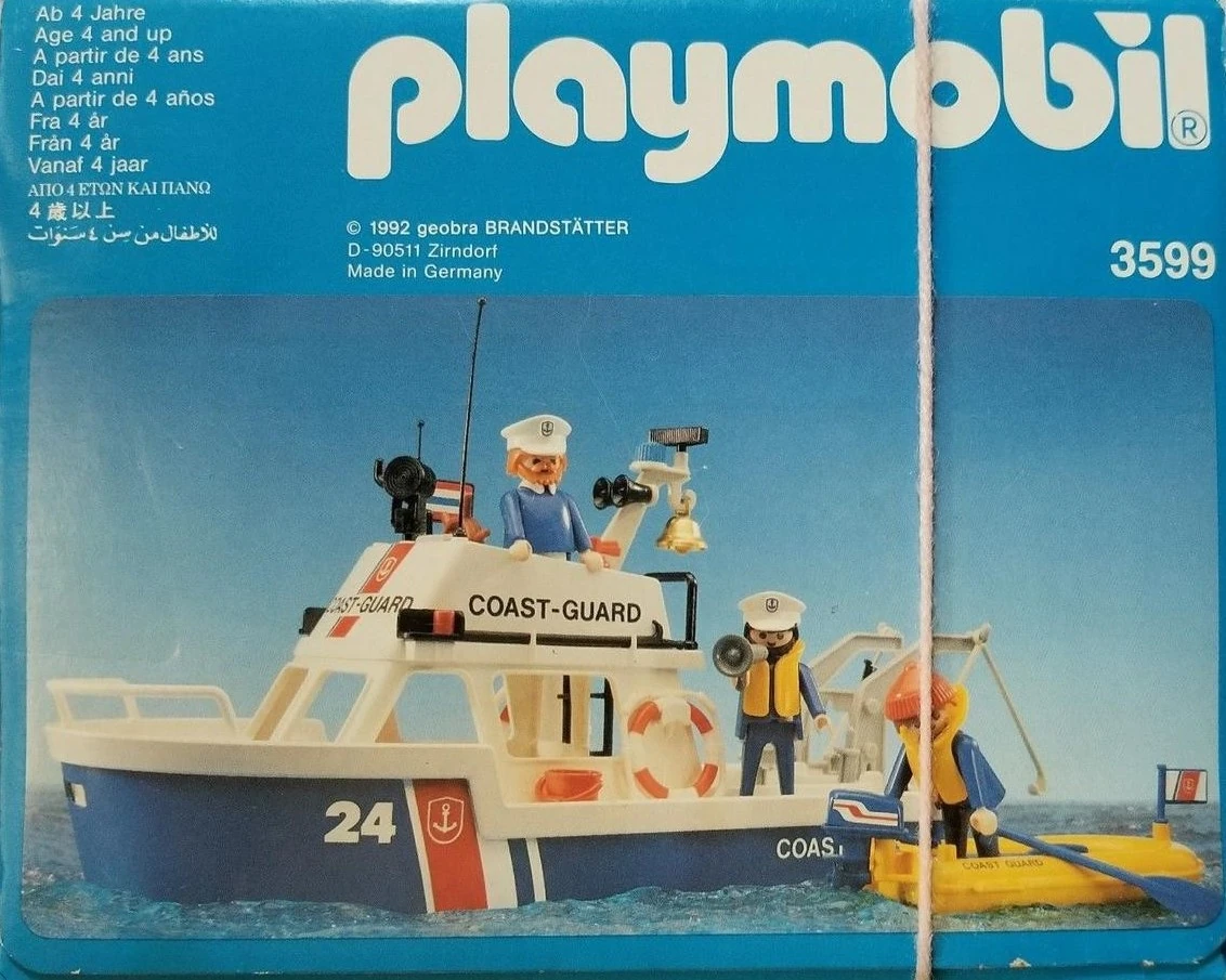playmobil coast guard rescue boat