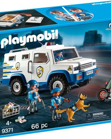 playmobil police money transporter