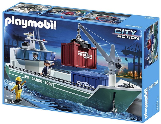 playmobil container ship