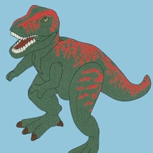 playmobil volcano with tyrannosaurus