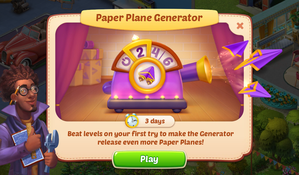 generator in homescapes level