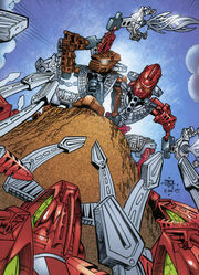 Comic Toa Hordika vs Visorak