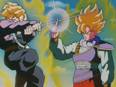 Gokū kontra Trunks z przyszłości