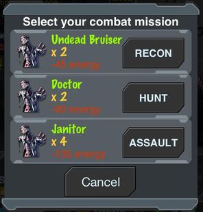 Selecting Combat Mission