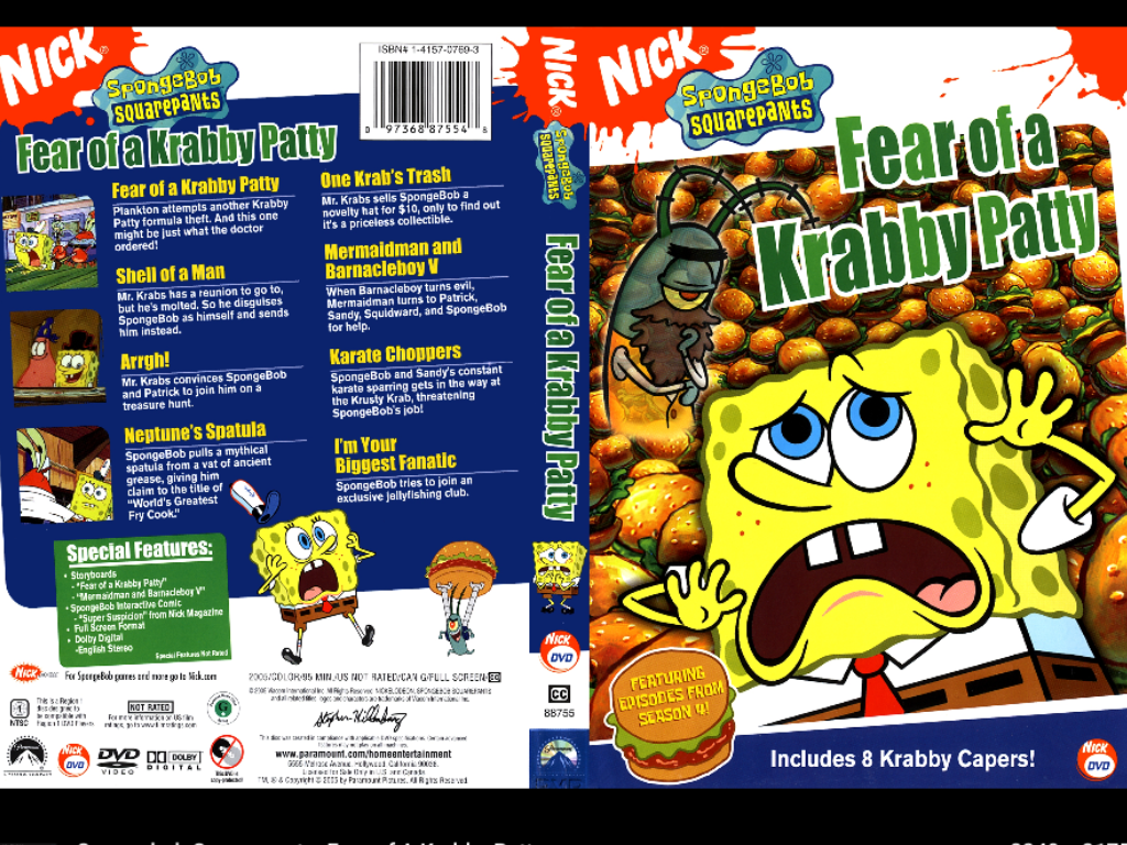 SpongeBob squarepants : fear of a Krabby patty | Plush react animal ...