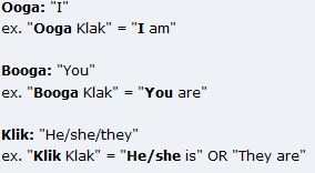 Subject pronouns ooganese