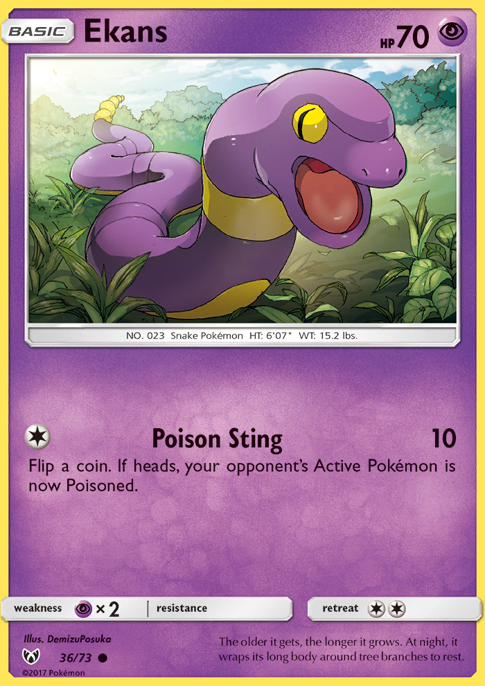 ekans shining legends pokémon