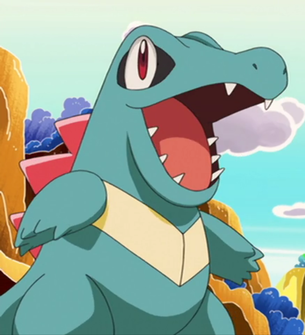 totodile laughs at totodile's scary face attack 