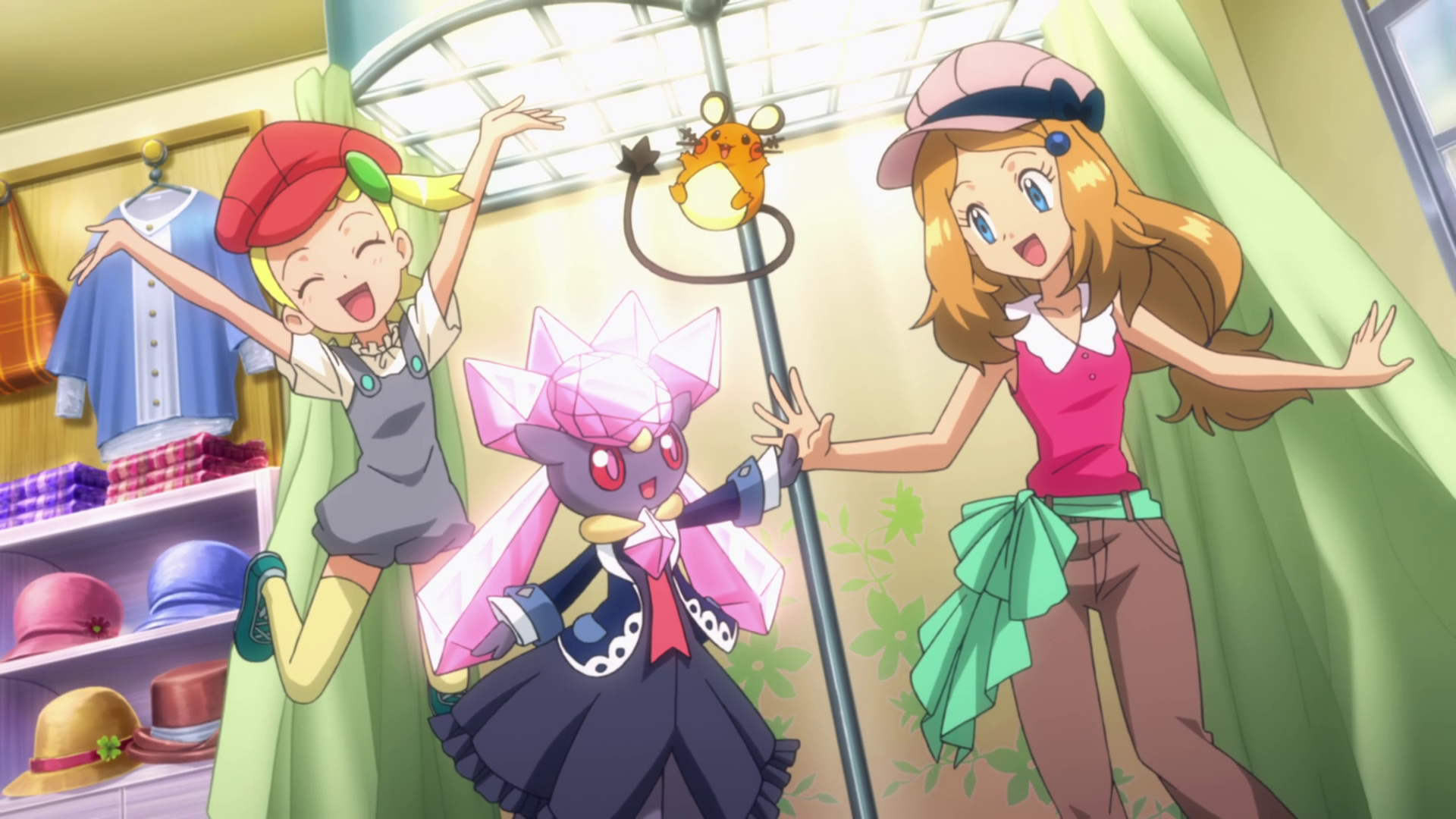 Image - Serena, Bonnie and Diancie outfits 5.png | Pokémon ... Xerneas Yveltal Zygarde Wallpaper