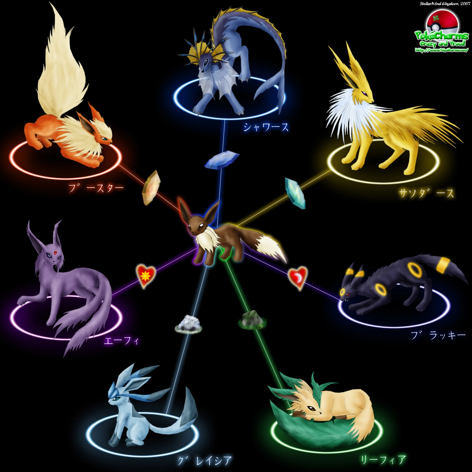 Obraz Eevee Evolution Chart by StellarWind.jpg Buizel Wiki FANDOM powered by Wikia