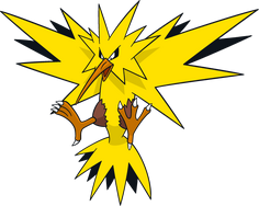 Zapdos Pelúcia Pokémon Licenciada Elétrico Lendário 27cm