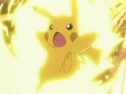 Pikachu usando rayo