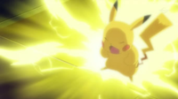 Pikachu usando trueno