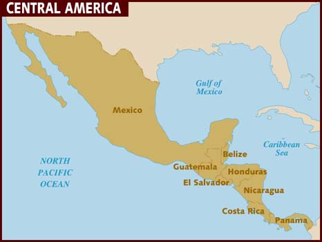 Map Of Central America And Mexico