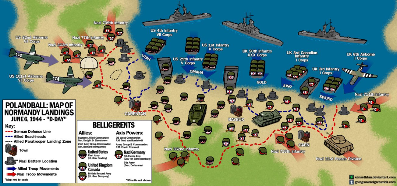 Нормандская операция 1944 карта