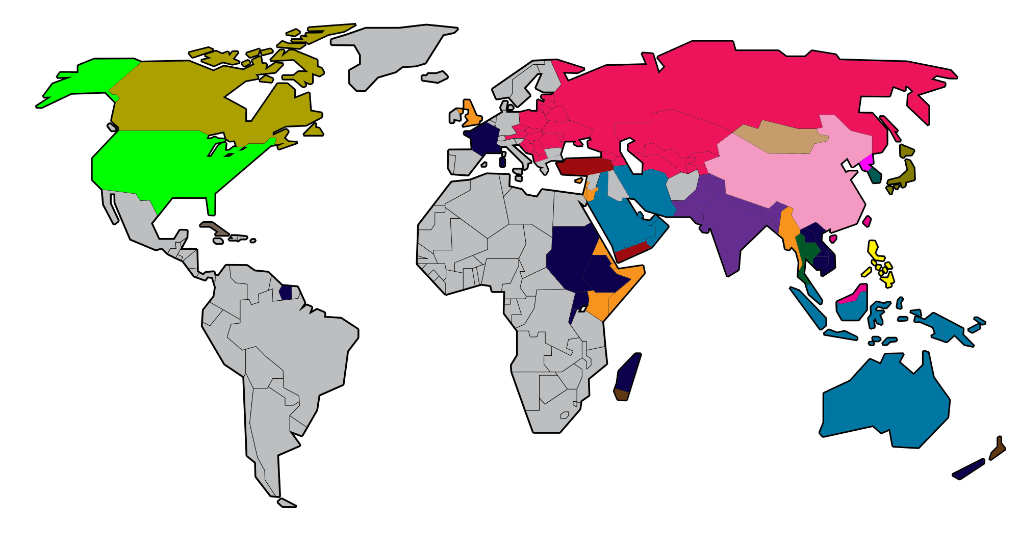 World simple complete. World Map simple. Country Map PNG. Expanded World Map by Country PNG.