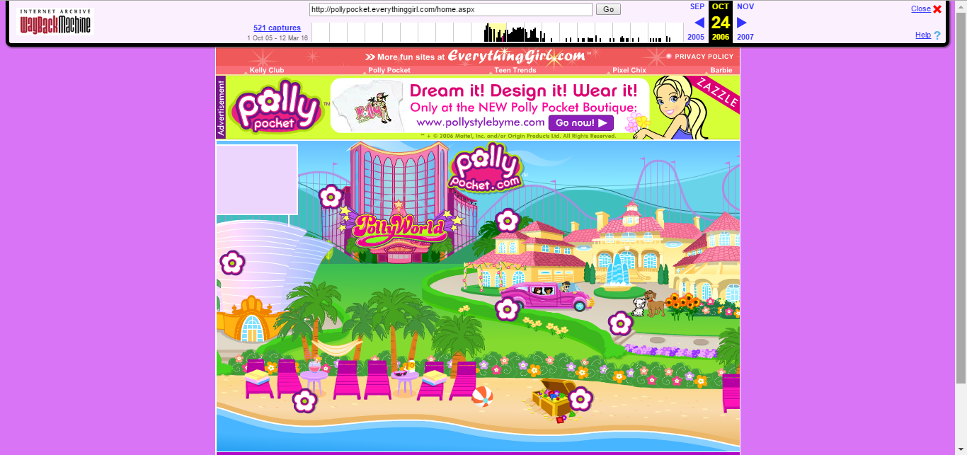 polly pocket old website