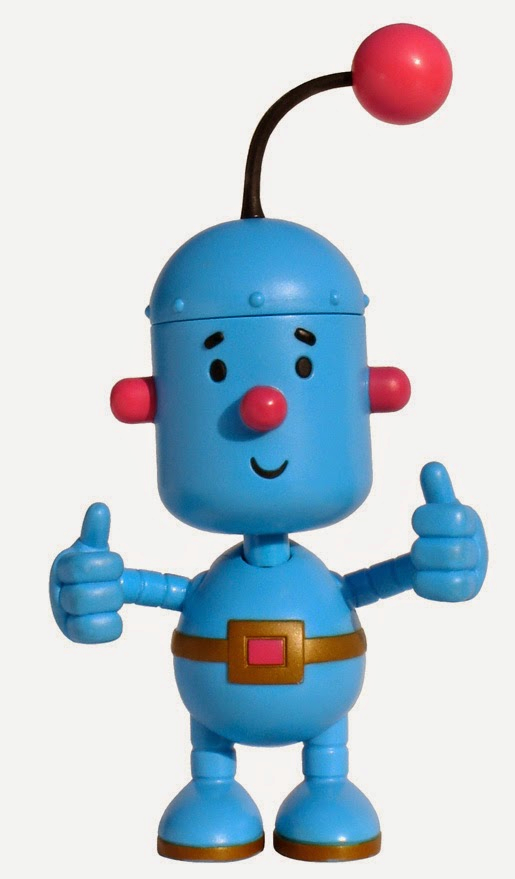 little blue robot toy