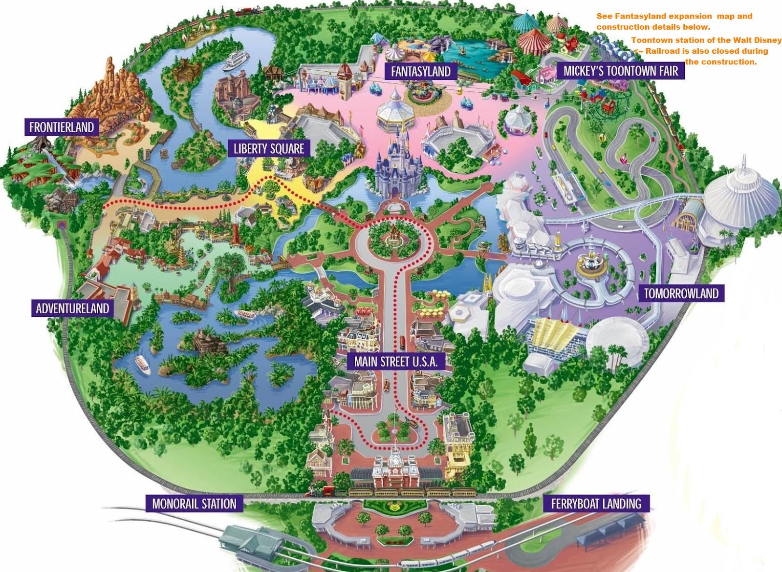 disney world map magic kingdom orlando
