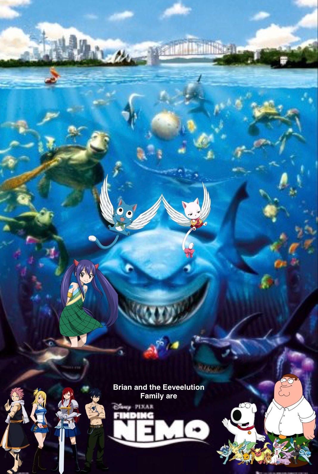 Brian and the Eeveelution Family are Finding Nemo  Pooh's 