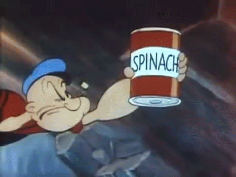 Image result for poppeye spinach gif