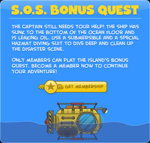 S.O.S. Bonus Quest Screen