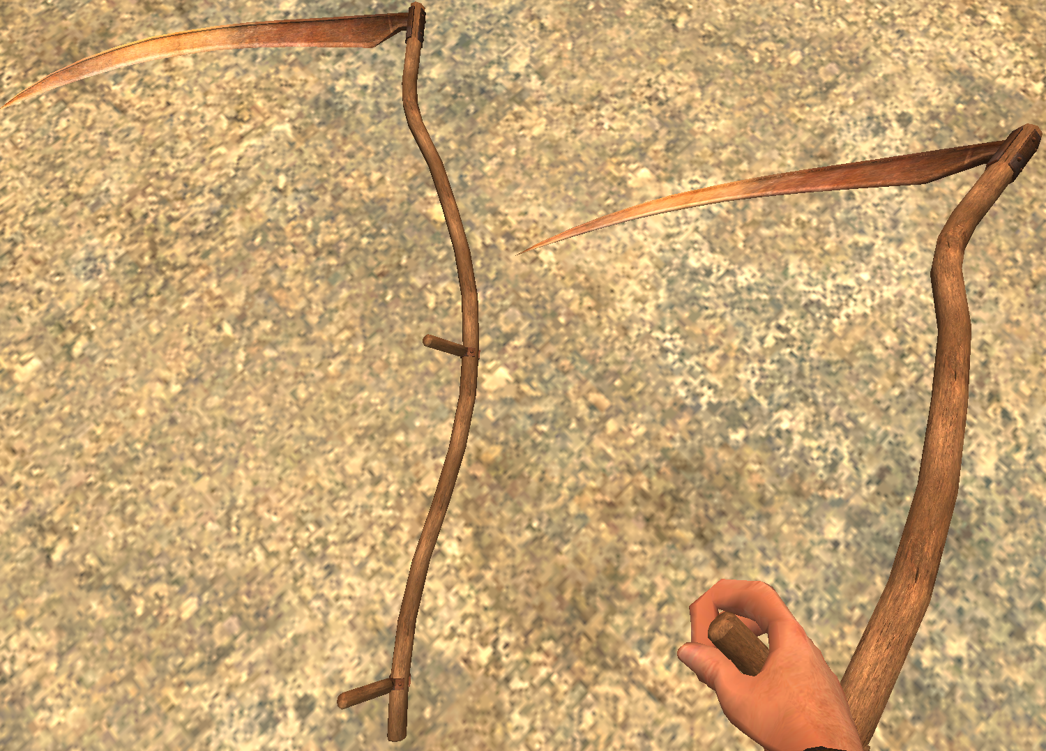 does the postal 2 share the pain have edged weapns