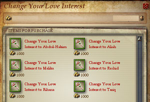 Love Interest change