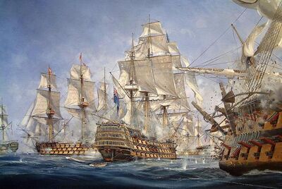 HMS Conqueror in Battle