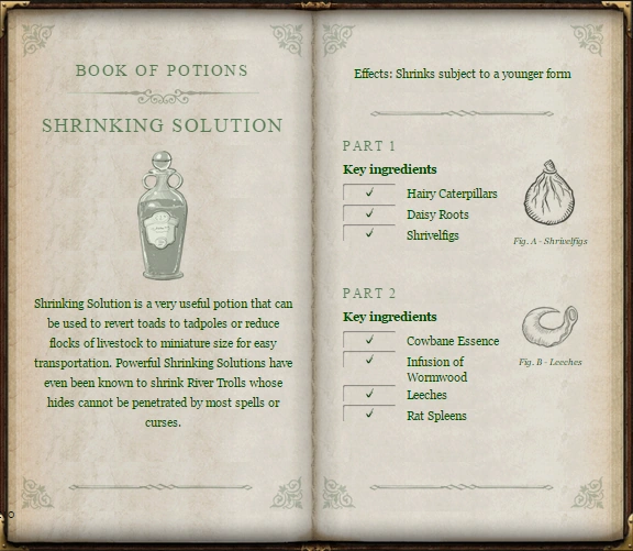 Shrinking Solution Pottermore Wiki Fandom