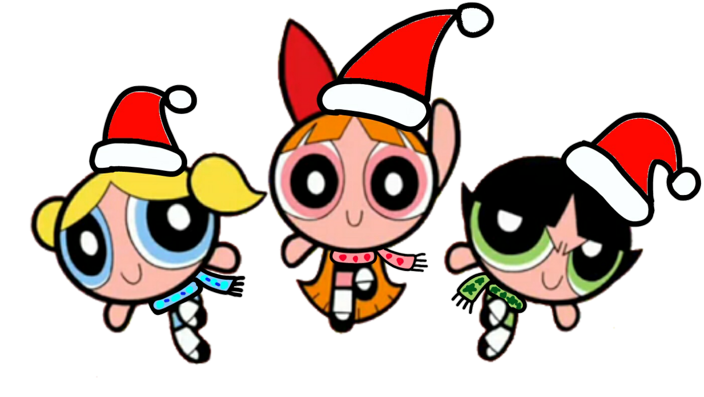 Image - Powerpuff Girls Wear Christmas hat and Winter Clothes.png