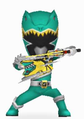 image  green dino charge ranger armored on in power