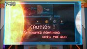 Caution 15 minutes remaining until the sun