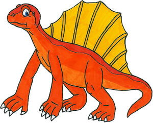 Dan the Orange Dimetrodon by MCsaurus