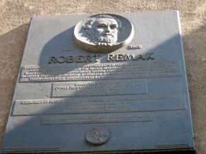 Robert Remak - tablica upamiętniająca