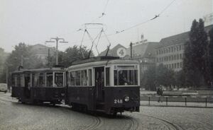 Tramwaj na pl. Wolności - 1960