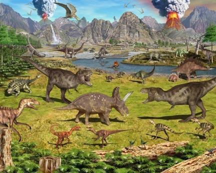 Dinosaur scene