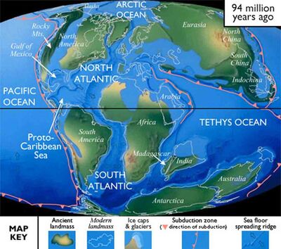 Cretaceous Period Map