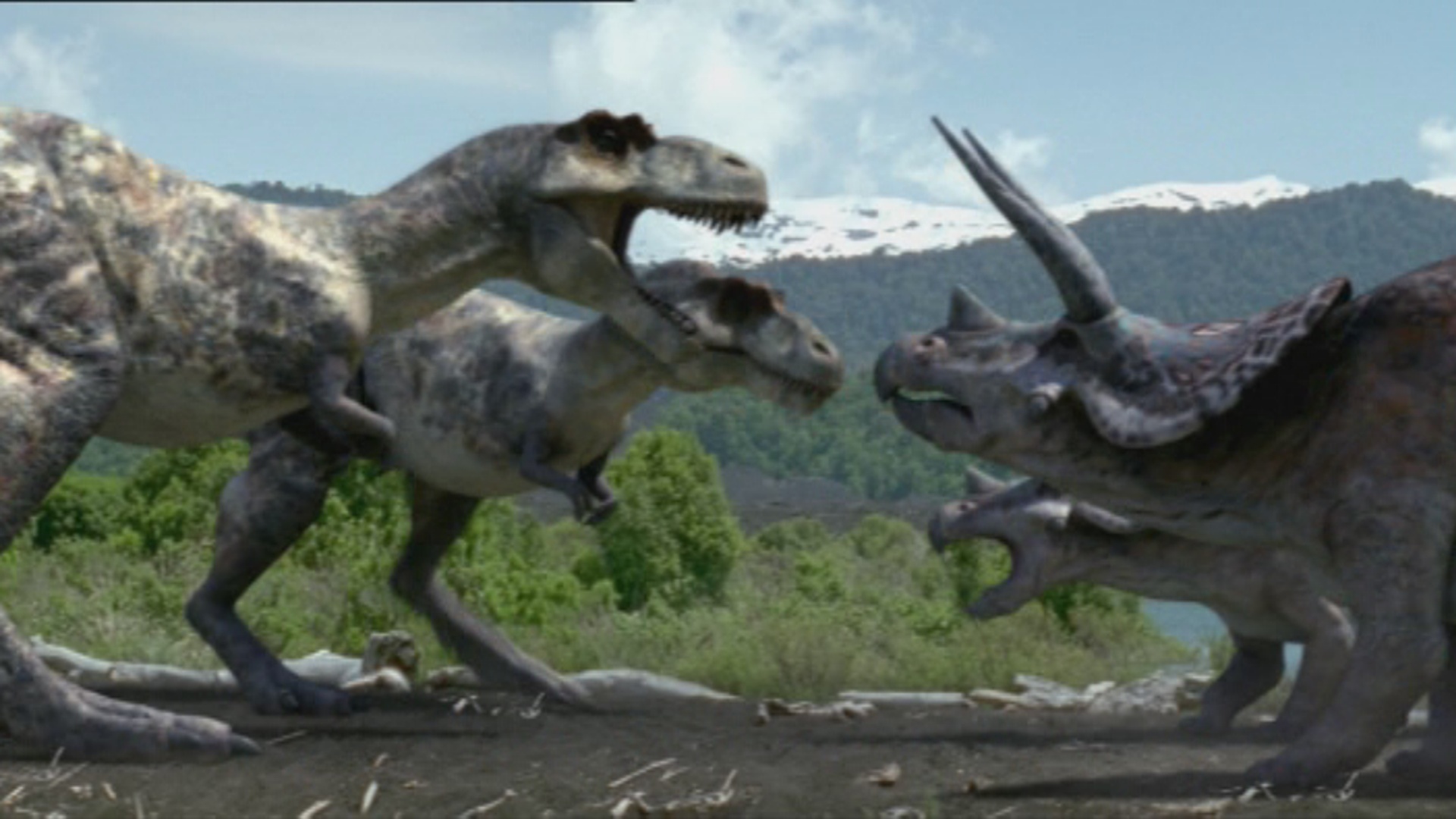 triceratops and tyrannosaurus clashing t rex returns