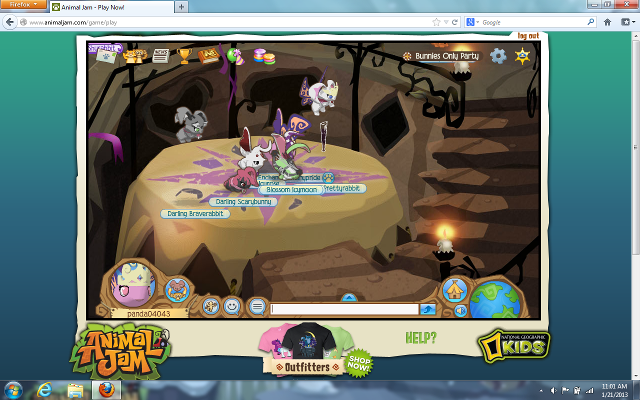 animal jam bunnies only party