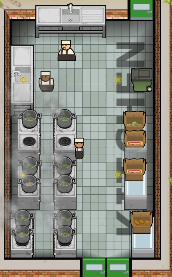 Prison architect кухня гайд