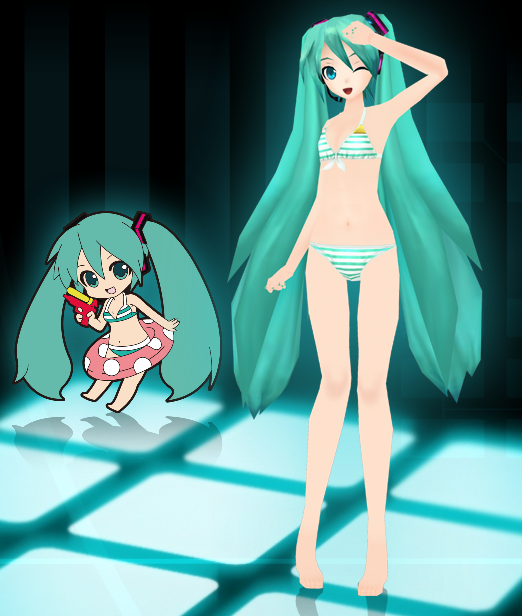 hatsune miku bathing suit
