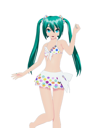 Wallpaper Hatsune Miku Polka Dot Bikini Project Diva Wiki Fandom HD